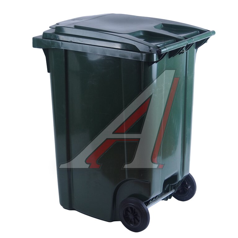 Контейнер мусорный 360л на колесах зеленый IPLAST, 28.C29 (20.806.70.PE, 21.055.70.PE), фото 2 Изображение 2, IP-565598 Контейнер мусорный 360л на колесах зеленый IPLAST