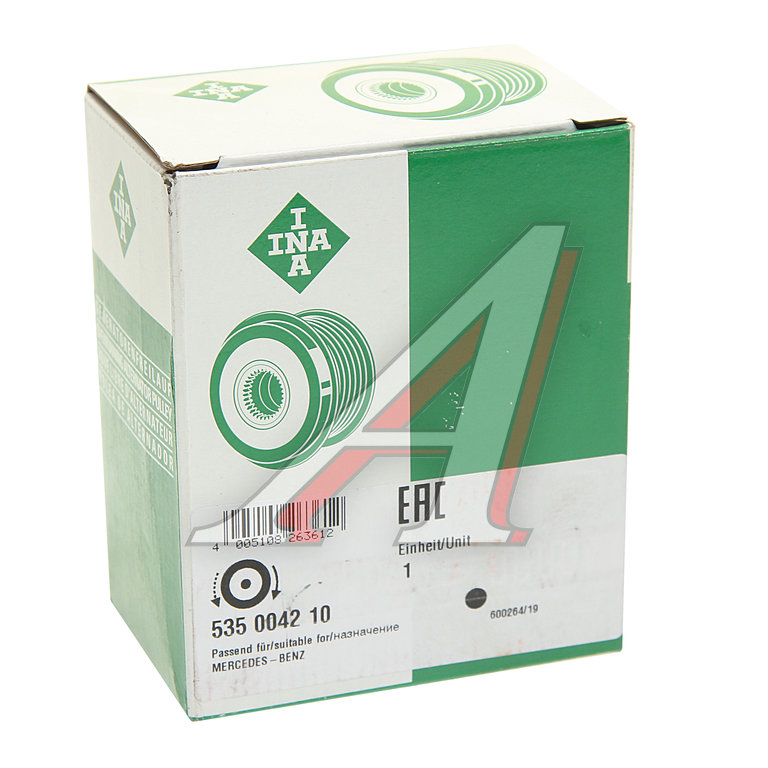 Шкив MERCEDES E, C, Sprinter (M271) генератора INA, 21684, A271155 0115, фото 4 Изображение 4, 535004210 Шкив MERCEDES E, C, Sprinter (M271) генератора INA