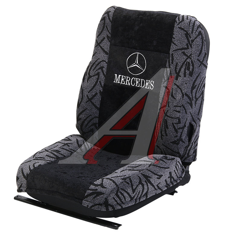 Авточехлы MERCEDES Axor (-12) 1 ремень велюр черные ВИТА ТРАК