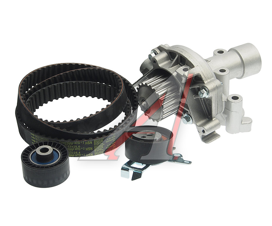 Комплект ГРМ PEUGEOT 206, 307, 407 (04-10) CITROEN C4, C5 (01-) с насосом водяным OE