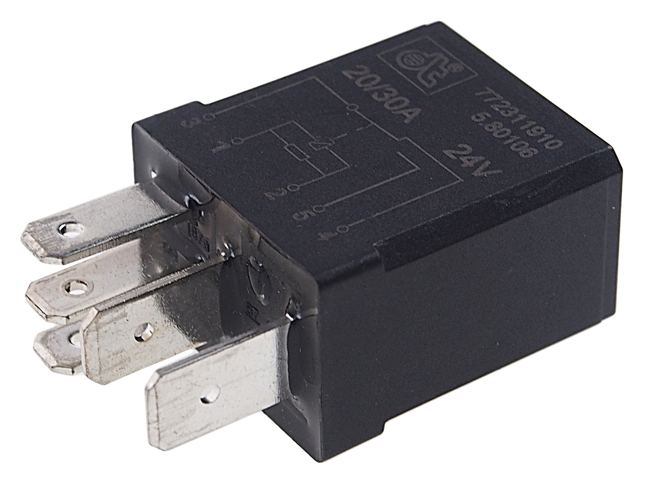 Реле электромагнитное 24V 5-ти контактное DAF (с сопротивлением), 5.80106, DT