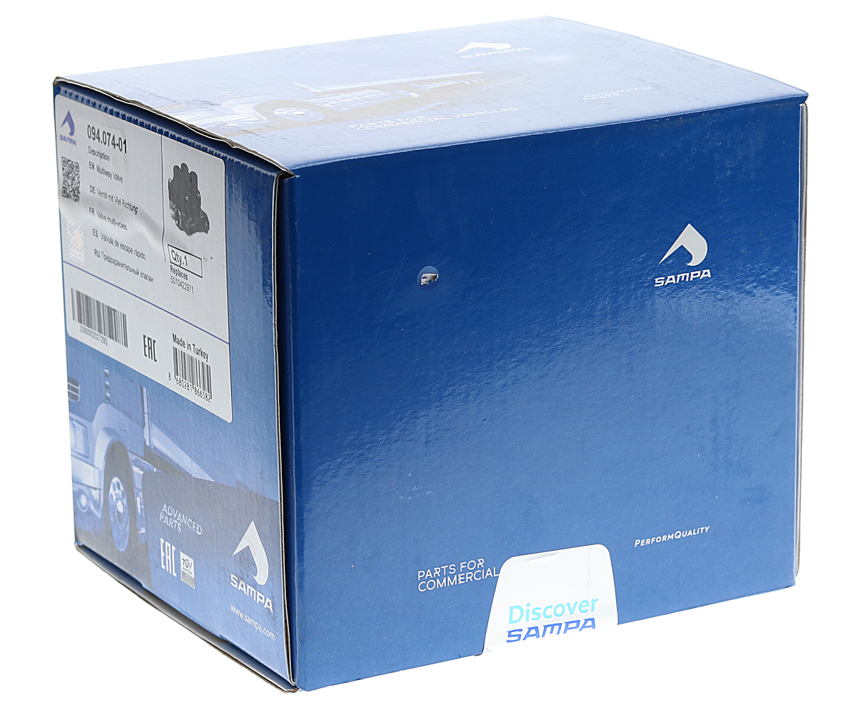 Клапан RENAULT Premium,Kerax,Midlum защитный 4-х контурный, 094.074-01, SAMPA