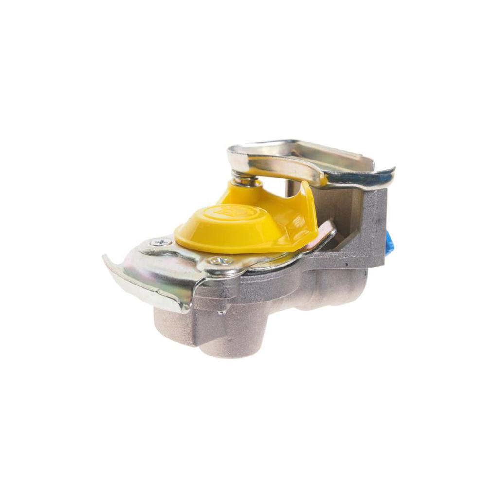 Головка соединительная тормозной системы прицепа 16мм (груз.авто) желтая с клапаном, 07079, FEBI