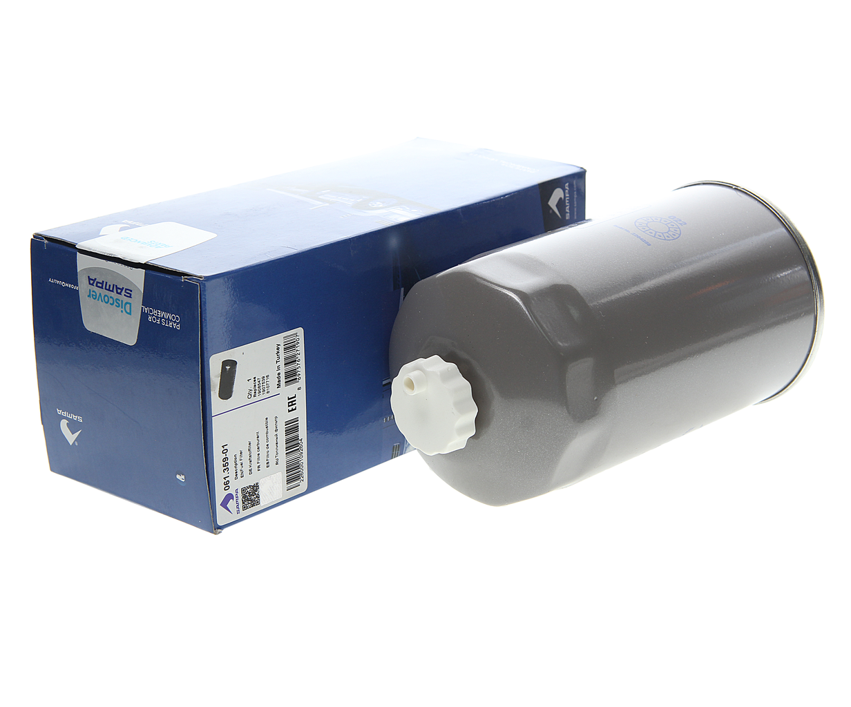 Фильтр топливный IVECO EuroStar,EuroTech,Trakker грубой очистки (М14х1.5мм,со сливом), 061.359-01, SAMPA