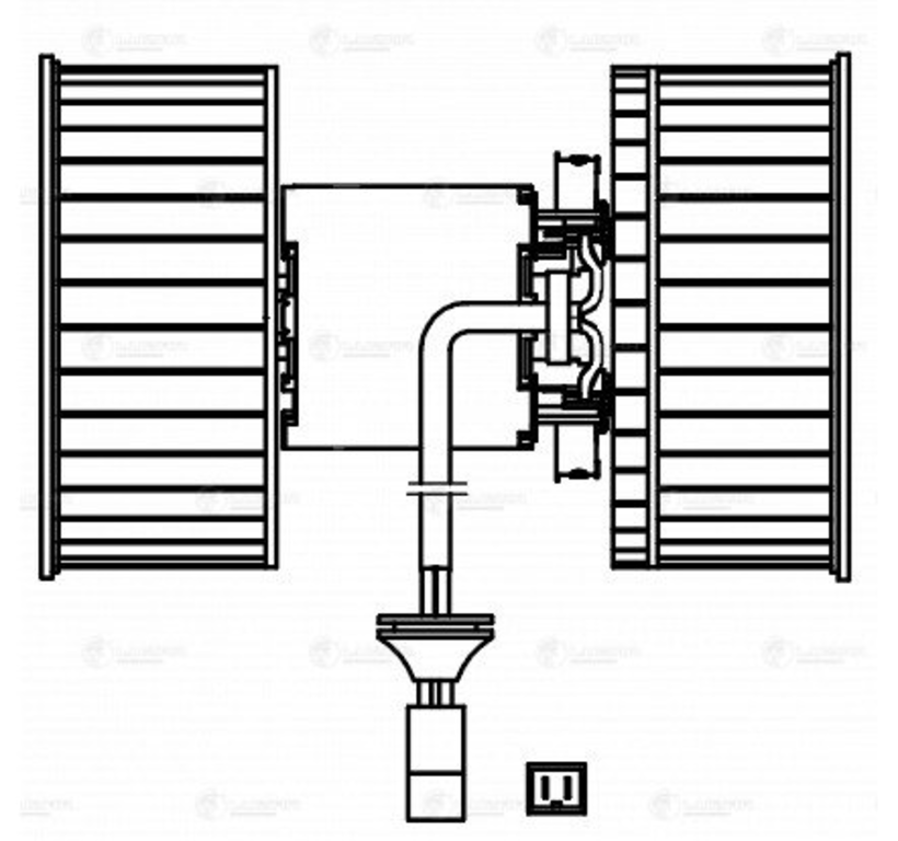 Вентилятор IVECO Stralis отопителя салона (с крыльчаткой), LFh1603, LUZAR