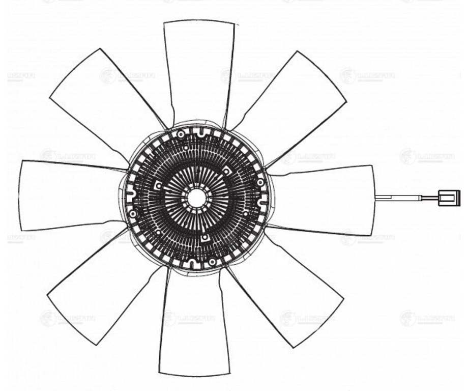 Вентилятор ЯМЗ-651.10,653 с вязкостной муфтой, LVC12651, LUZAR