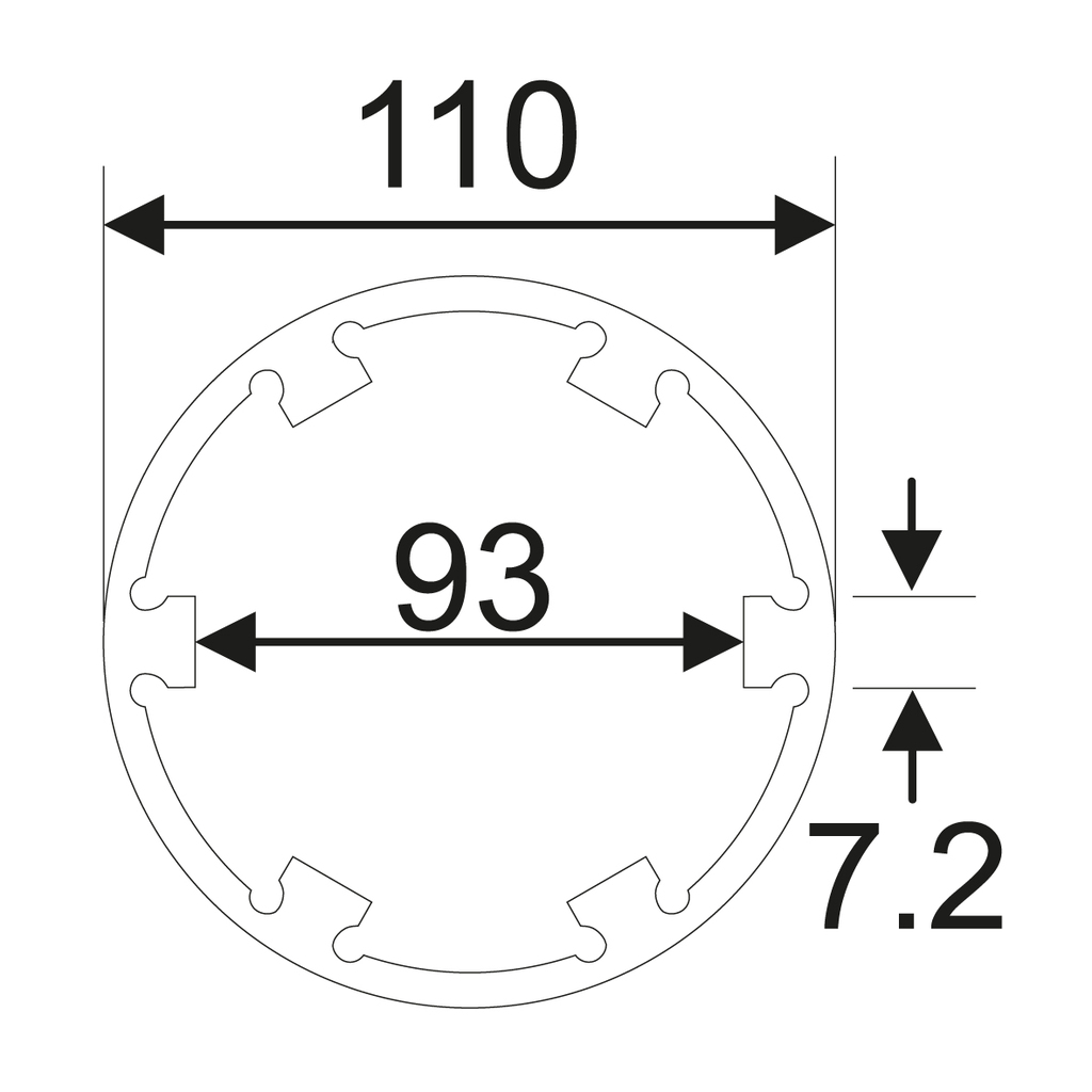 Головка ступичная для оси передней 6Т, d=110мм, L=80мм (MAN TGA, V9-82L-01) JTC, JTC-5268, JTC TOOLS CO., LTD