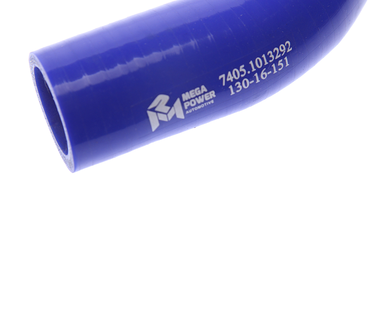 Патрубок КАМАЗ-ЕВРО теплообменника синий силикон (L=135мм,d=31), 130-16-151, MEGAPOWER