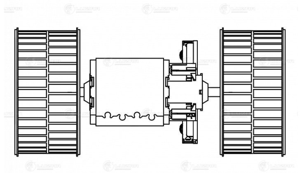 Мотор отопителя КАМАЗ-5490 Actros MP2,MP3 (03-) в сборе, LFh1506, LUZAR