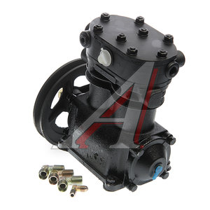 Изображение 2, 350-27-022 Компрессор МАЗ, УРАЛ дв.ЯМЗ (2 цилиндровый) жид. охлаж. шкив 172мм 210л/мин. MEGAPOWER