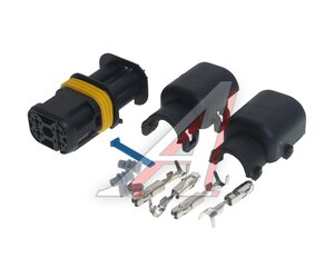 Изображение 4, 88-00718-SX Разъем MAN электрический (4х контактный) черный STELLOX