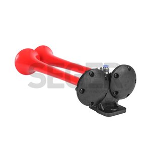 Изображение 2, 80AH24.100.02K Сигнал звуковой 24V воздушный 2-х рожковый красный SEGER