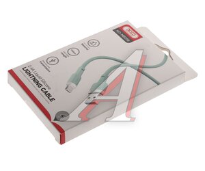 Изображение 3, NB208 green Кабель iPhone (5-) 2.4A 1м зеленый XO