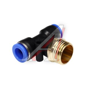 Изображение 2, ER-SPB10-04 Соединитель трубки ПВХ, полиамид d=10мм (наружная резьба) 1/2" тройник пластик ЭВРИКА