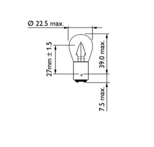 Изображение 5, 12401CP Лампа 12V P22 15W BA15s PHILIPS