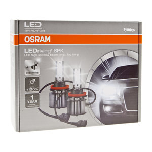 Изображение 4, 64211DWSPK Лампа светодиодная 12V H8/H11/H16 PGJ19-1/2/3 +120% 6000K (2шт.) Led Cool White Ledriving SPK OSRAM