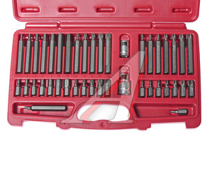 Изображение 2, JTC-3933 Набор бит 1/2" 3/8" HEX,  TORX,  SPLINE 6-ти гранных 2 держателя 42 предмета в кейсе JTC