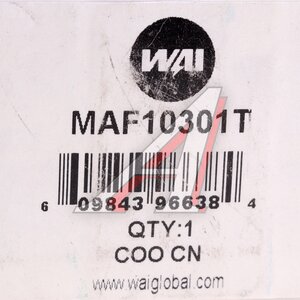 Изображение 5, WAI MAF10301T Датчик массового расхода воздуха VAG WAI