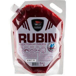 Изображение 1, 1412 Смазка литиевая многоцелевая водостойкая RUBIN МС-1520 2л (красная) ВМП-АВТО