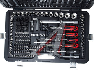 Изображение 2, JTC-H216C-B72 Набор инструментов 216 предметов слесарно-монтажный 1/4", 3/8", 1/2" 6-ти гранных в кейсе JTC