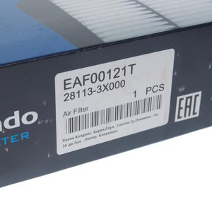 Изображение 2, EAF00121T Фильтр воздушный HYUNDAI Elantra (10-) (1.6), i30 (12-) (1.4/1.6) KIA Ceed (12-) MANDO