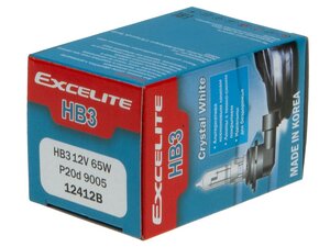 Изображение 3, EX-12412B Лампа 12V HB3(9005) 60W P20d Crystal White EXCELITE