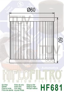 Изображение 2, HF681 Фильтр масляный мото HYOSUNG HIFLO FILTRO