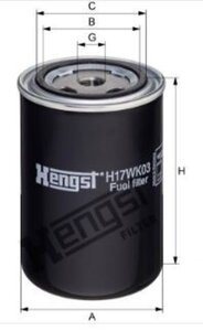 Изображение 3, H17WK03 Фильтр топливный DAF IVECO MAN HENGST