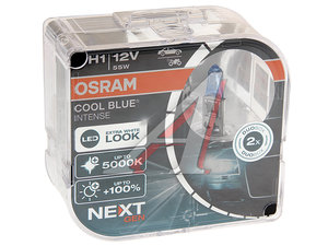 Изображение 1, 64150CBN-HCB Лампа 12V H1 55W P14.5s +100% 5000K евробокс (2шт.) Cool Blue Intense NextGen OSRAM