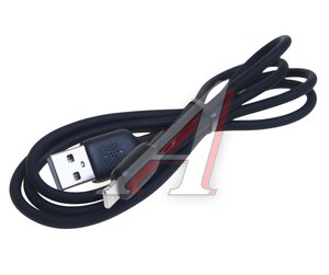 Изображение 1, BX113 black Кабель iPhone (5-) 2.4A 1м черный BOROFONE