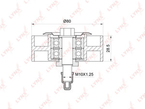 Изображение 3, PB7243 Ролик приводного ремня TOYOTA Land Cruiser (02-) обводной LYNX