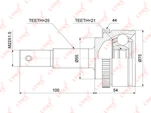Изображение 3, CO3860A ШРУС наружный NISSAN Almera (00-) комплект LYNX