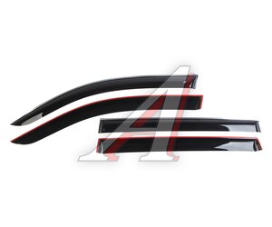 Изображение 1, V25316CR Дефлектор двери VW Tiguan (16-) хромированный молдинг COBRA TUNING