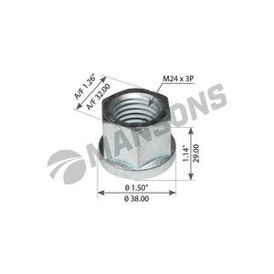 Изображение 1, 900.792 Гайка VOLVO F, FL, FH, FM стремянки (M24x3) MANSONS