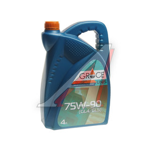 Изображение 1, 4603728814261 Масло трансмиссионное UNIS GL-4/5 75W90 п/синт.4л GRACE