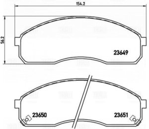 Изображение 3, PF4244 Колодки тормозные KIA Carnival, Pregio передние (4шт.) TRIALLI