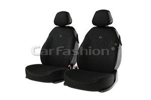 Изображение 1, 21010 Авточехлы (майка) на передние сиденья полиэстер черные (4 предм.) Bingo Front CARFASHION