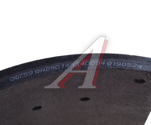Изображение 3, HD90149340094 Накладка тормозной колодки SHACMAN SHAANXI задней (10 отв.) (1шт.) OE