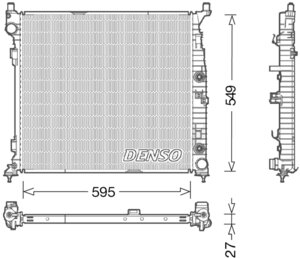 Изображение 2, DRM17055 Радиатор MERCEDES M (W166) (11-) охлаждения двигателя DENSO
