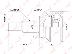 Изображение 2, CO-3918 ШРУС наружный MAZDA CX-5 (11-) LYNX