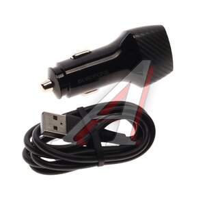 Изображение 2, BZ31A black Устройство зарядное в прикуриватель 2USB 12V BOROFONE