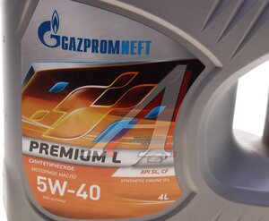 Изображение 3, 2389900122 Масло моторное GAZPROMNEFT Premium L SL/CF 5W40 синт.4л