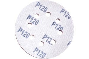 Изображение 4, FIT-39666 Бумага наждачная на липучке D125 Р120 8 отверстий 5шт. FIT