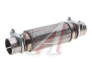 Изображение 2, VTL50200300 IB-2Х Гофра глушителя 50x200х300 с трубами трехслойная innerbraid c хомутами МЗГС