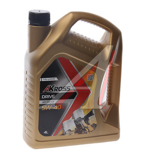Изображение 1, AKS0002MOF Масло моторное DRIVE SN/CF 5W40 синт.4л AKROSS