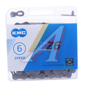 Изображение 1, KMC-Z6 Цепь велосипедная 116 звеньев 1/2"х3/32" 6 скоростей KMC