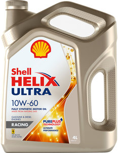 Изображение 2, 550046412 Масло моторное HELIX ULTRA RACING 10W60 A3/B4/SN синт.4л SHELL