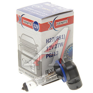 Изображение 2, 1007007 Лампа 12V H27(881) 27W PGJ13 3200К Standard XENITE