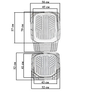 Изображение 3, S01704003 Коврик салона универсальный резина 75х54/48х50см черный (4 предмета) SKYWAY