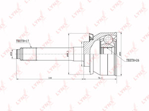 Изображение 1, CO3800 ШРУС наружный ISUZU Campo (83-90) комплект LYNX